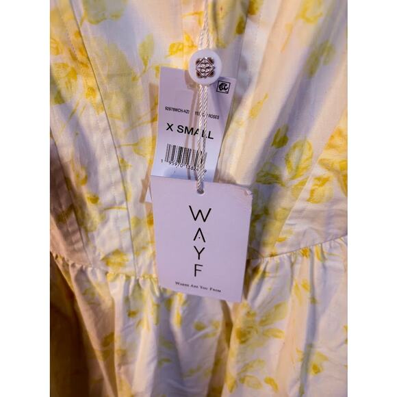 WAYF Yellow White Floral Desi Corset Dress Size XS NWT - Picture 9 of 10